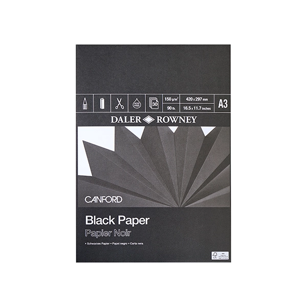 Daler Rowney Canford Black Paper Pad A3